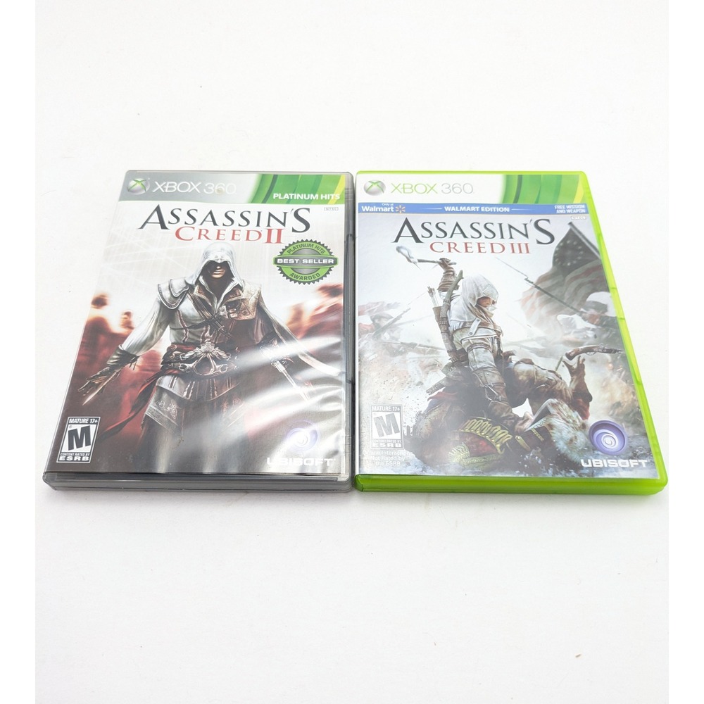 Assassin Creed II & III Xbox 360 Video Games Complete With Manual Original Case